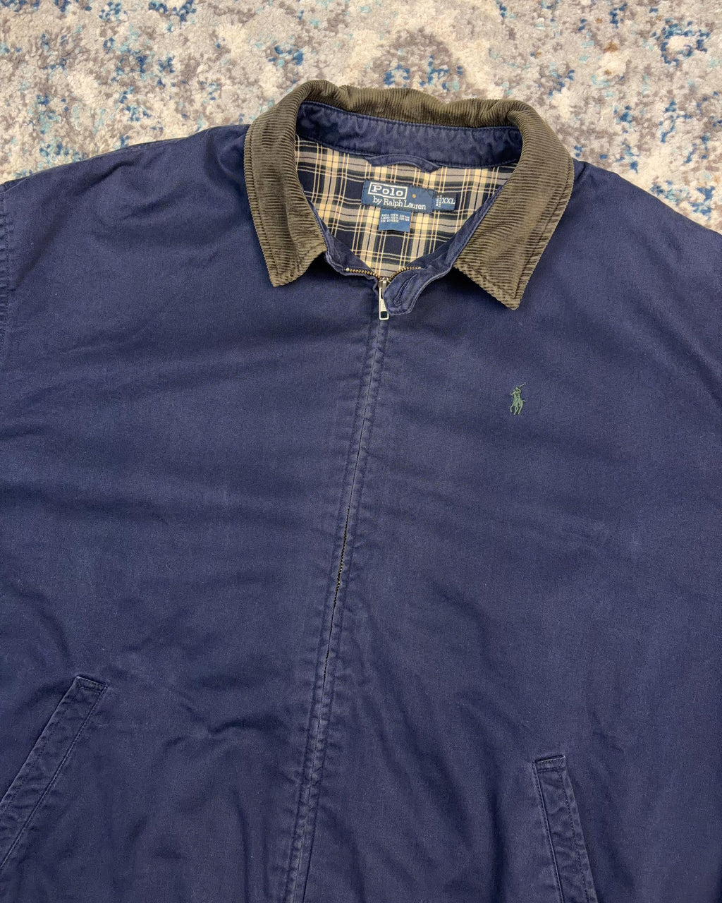 Vintage 90s Polo Ralph Lauren Embroidered Pony Harrington Bomber Jacket Size 2XL