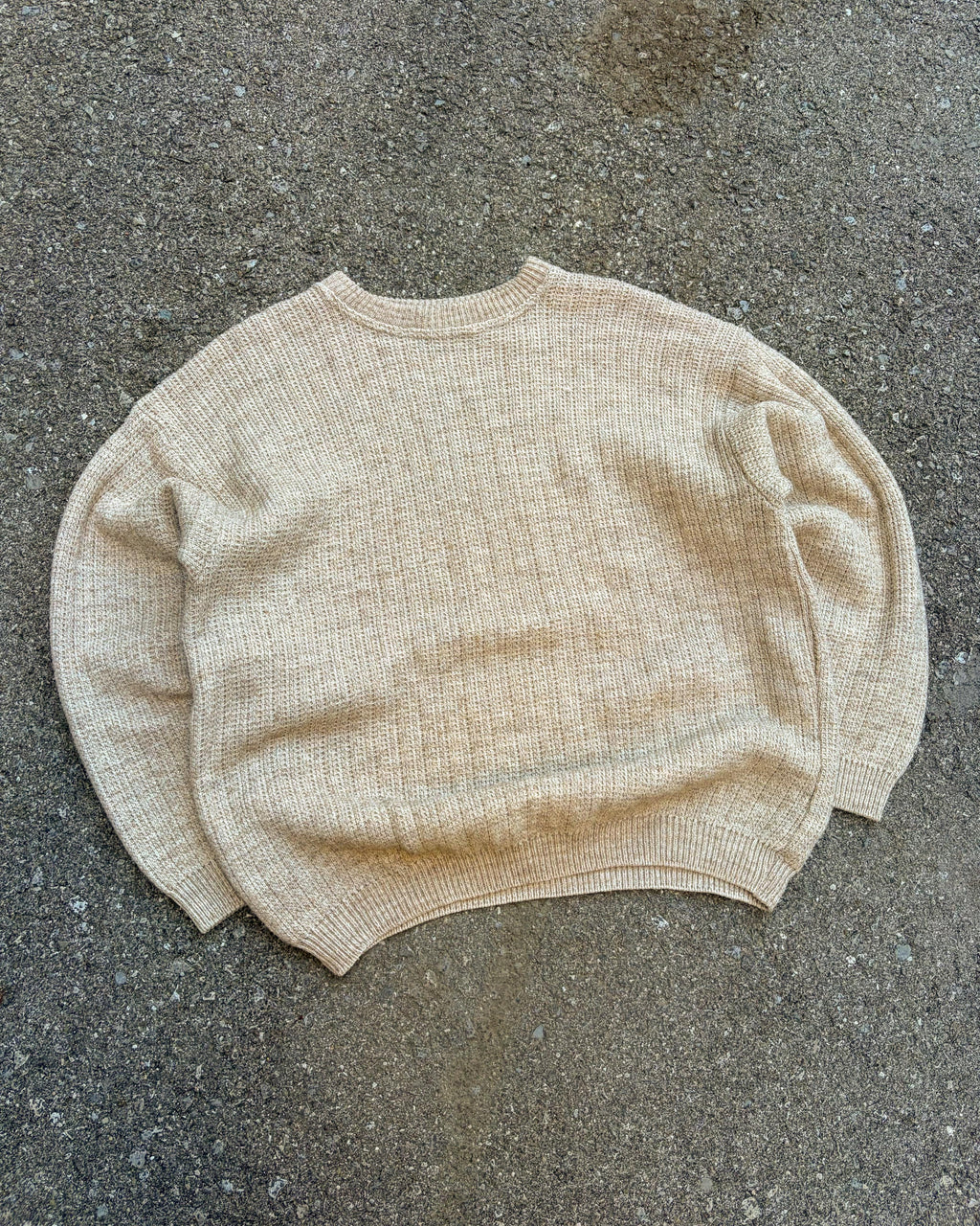 Vintage TT & Company Beige Pullover Knit Sweater Size Large