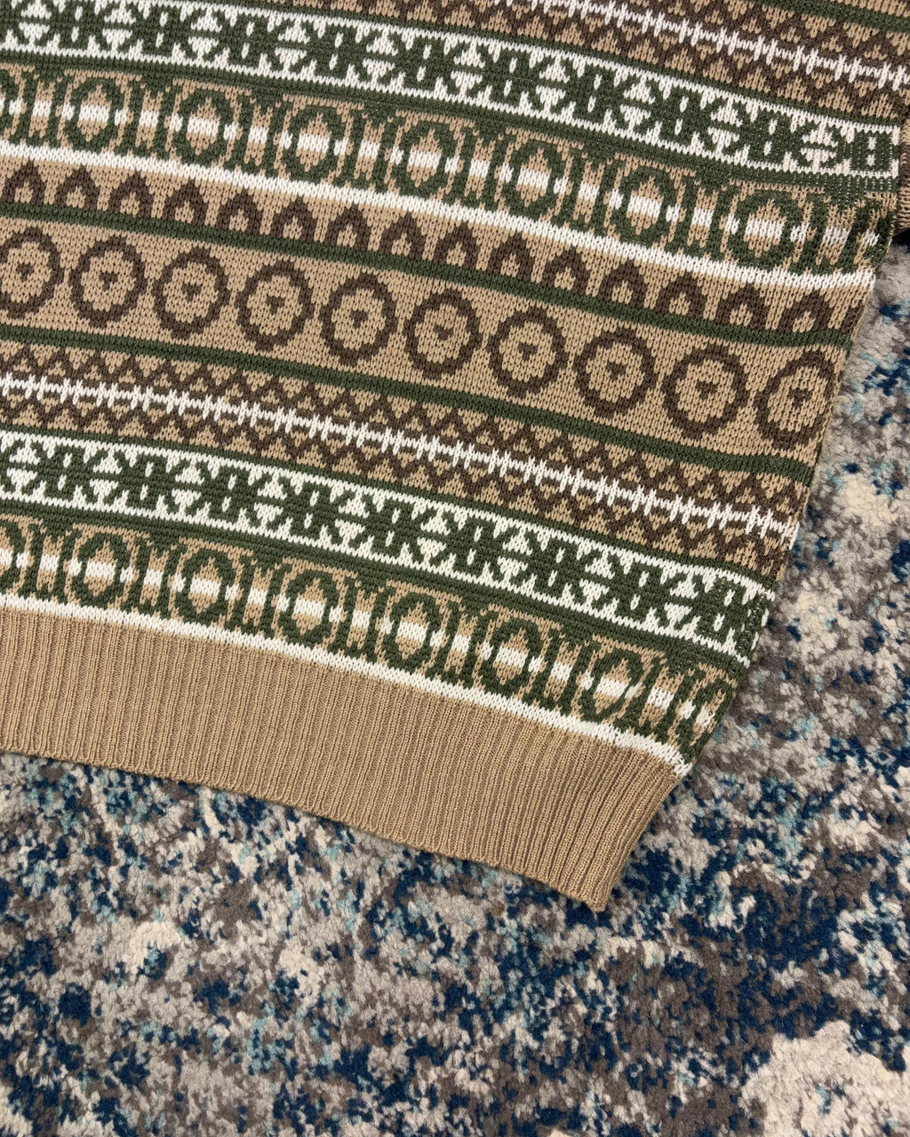 Vintage 90s Perspective Geometric Stripe Pattern Pullover Knit Sweater Size Medium