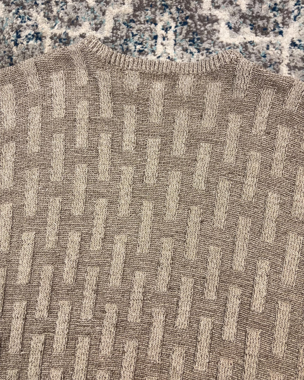 Vintage 90s Profilo Classics Block Pattern Pullover Knit Sweater Size XL