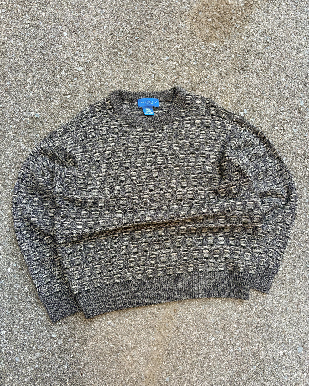 Vintage Towncraft Textured Pattern Pullover Knit Sweater Size Small