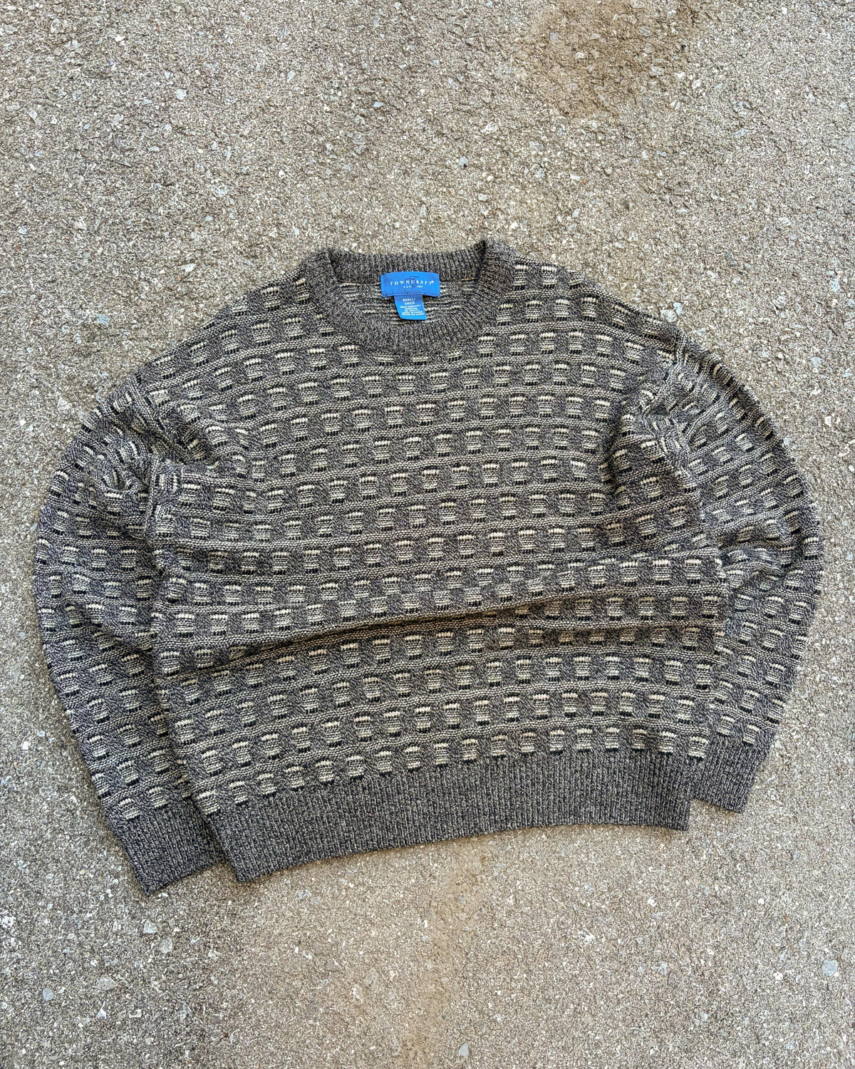 Vintage Towncraft Textured Pattern Pullover Knit Sweater Size Small