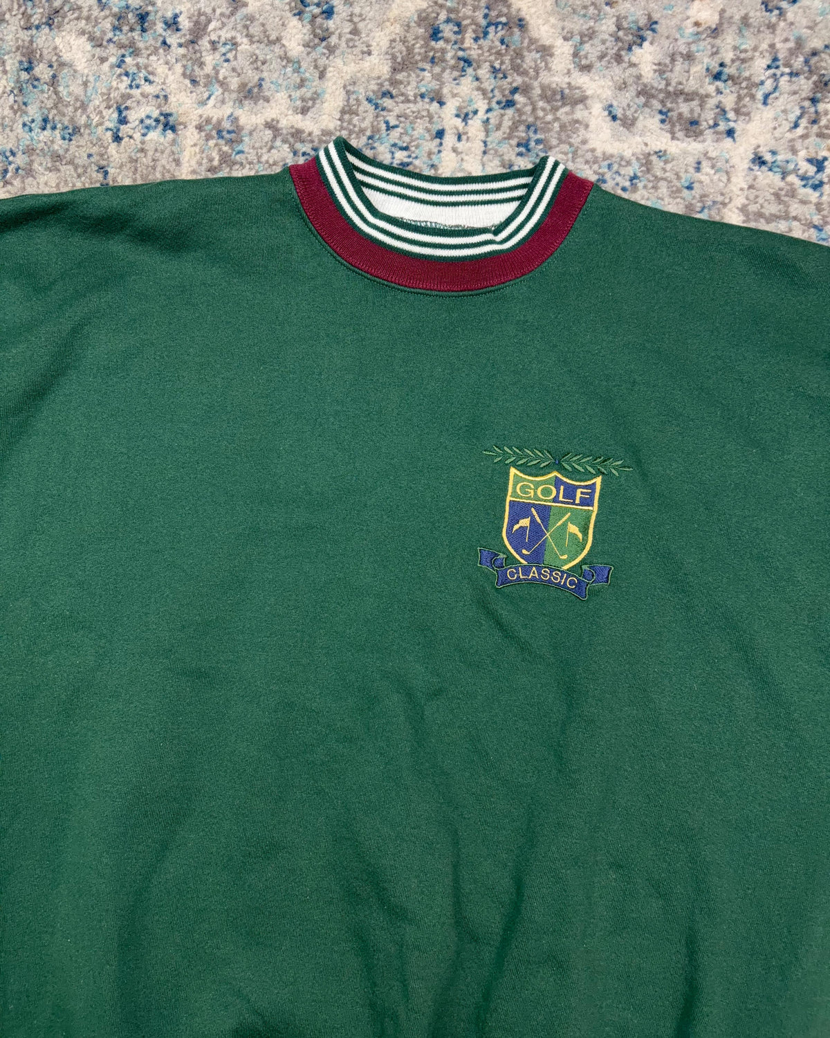 Vintage 90s Golf Classic Embroidered Crest Graphic Pullover Crewneck Sweater Size 2XL