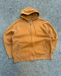 Vintage St. Johns Bay Full Zip Brown Hooded Sweatshirt Size Large