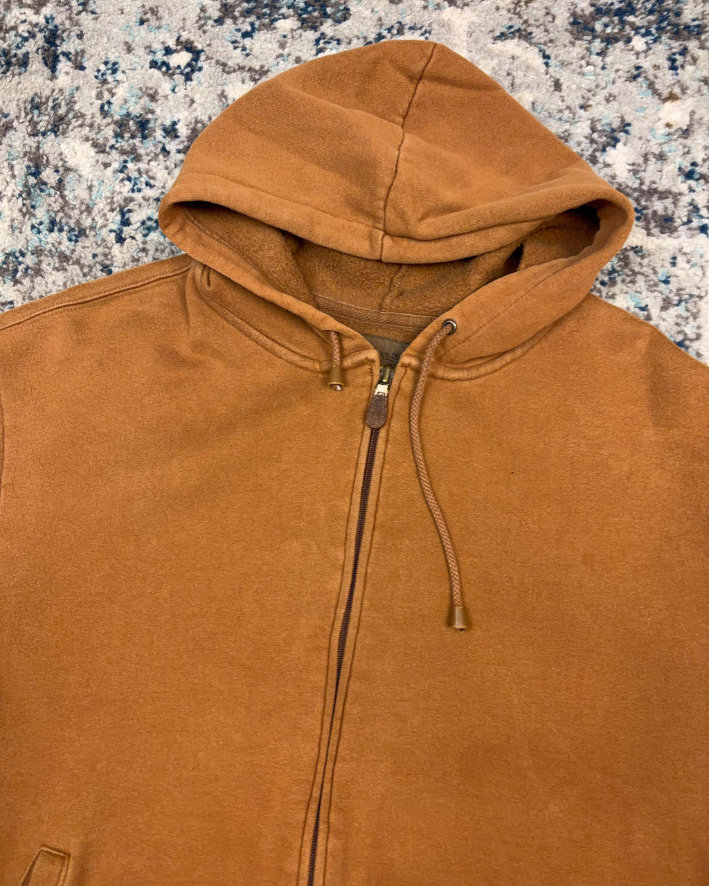 Vintage St. Johns Bay Full Zip Brown Hooded Sweatshirt Size Large