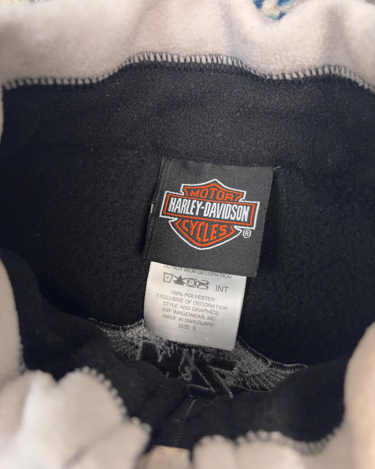 Vintage Womens Harley Davidson Embroidered 1/4 Zip Fleece Sweatshirt Size Small