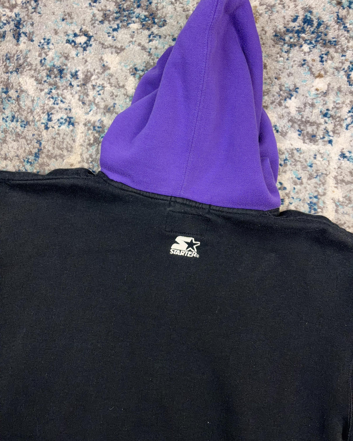 Vintage 90s Charlotte Hornets NBA Embroidered Starter Double Hooded Sweatshirt Size Medium