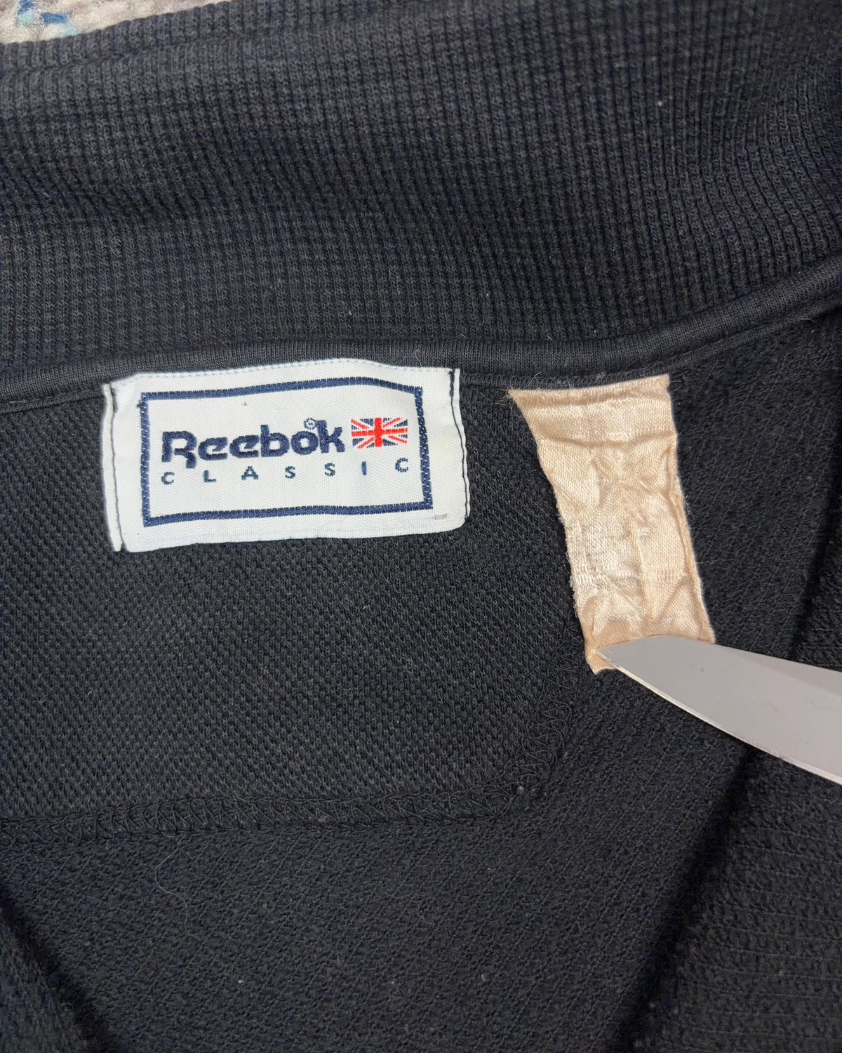 Vintage 90s Reebok Classic Embroidered Logo 1/4 Zip Crewneck Sweatshirt Size Large