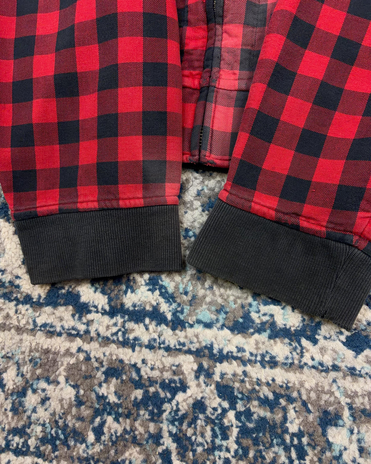 Vintage Polo Ralph Lauren Embroidered Pony Plaid Full Zip Hooded Sweatshirt Size XL