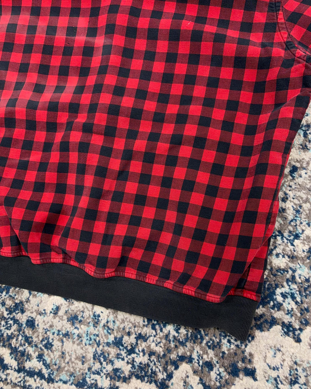 Vintage Polo Ralph Lauren Embroidered Pony Plaid Full Zip Hooded Sweatshirt Size XL