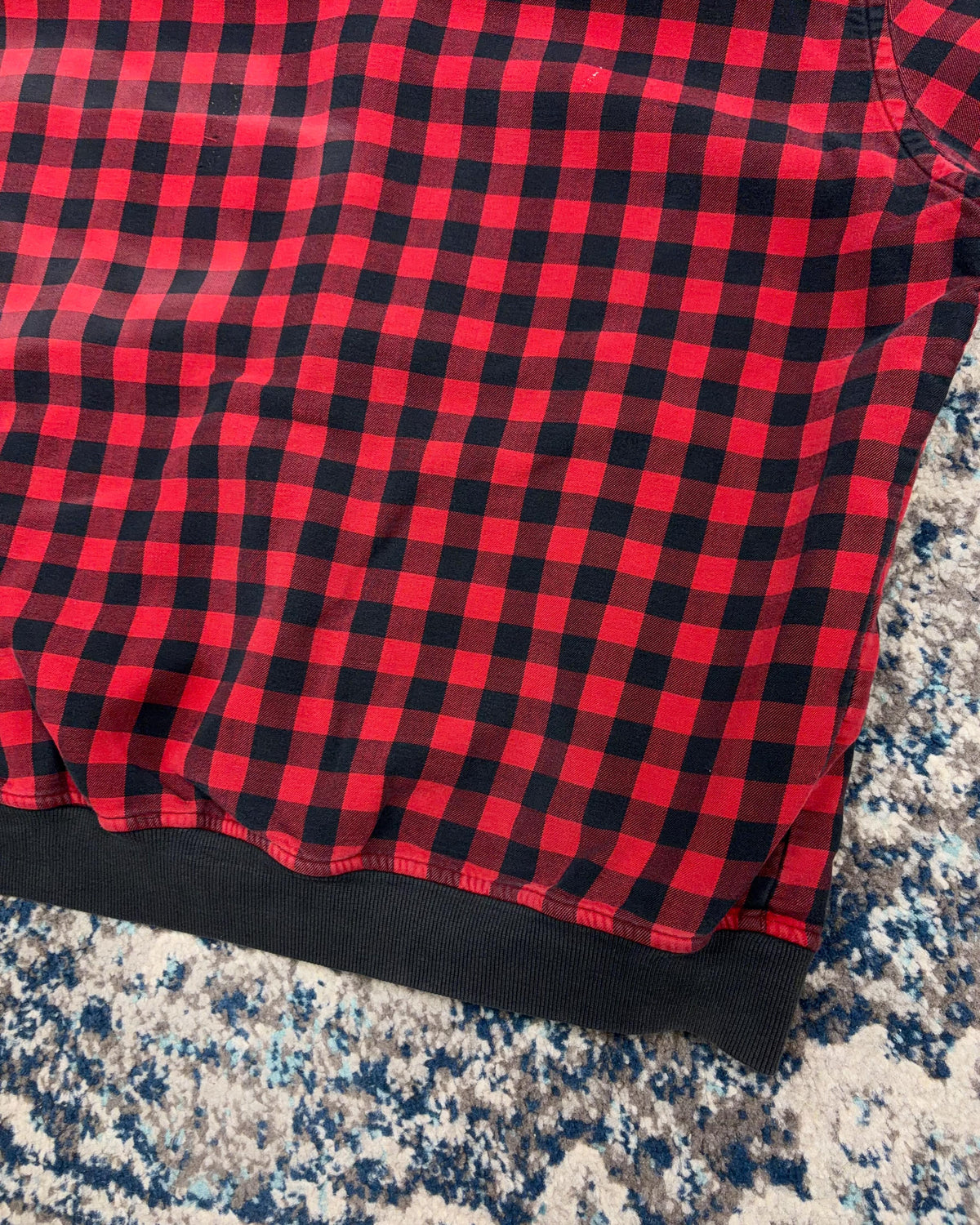 Vintage Polo Ralph Lauren Embroidered Pony Plaid Full Zip Hooded Sweatshirt Size XL