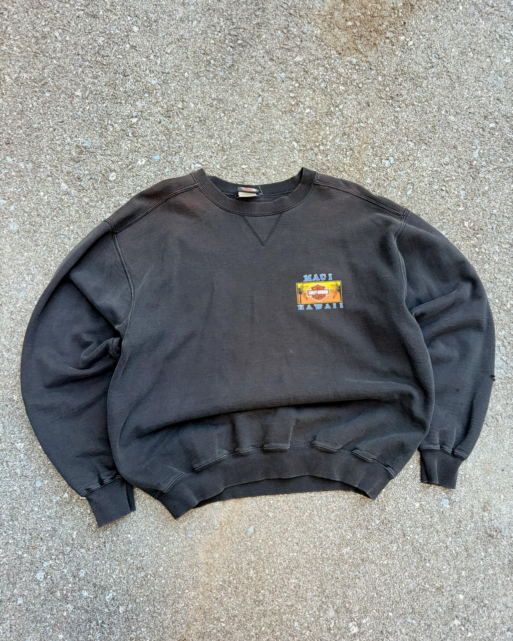 Vintage 1999 Harley Davidson Classic Logo Hawaii Maui Crewneck Sweatshirt Size Large