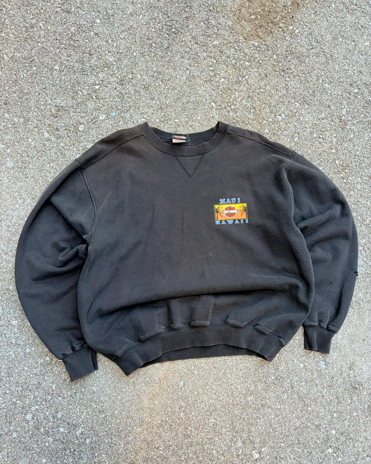 Vintage 1999 Harley Davidson Classic Logo Hawaii Maui Crewneck Sweatshirt Size Large