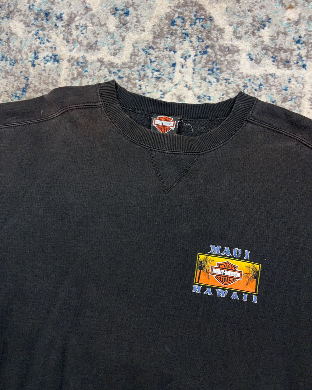 Vintage 1999 Harley Davidson Classic Logo Hawaii Maui Crewneck Sweatshirt Size Large