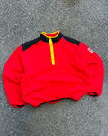 Vintage 90s Marlboro Adventure Team Fleece Pullover 1/2 Button Sweatshirt Size XL