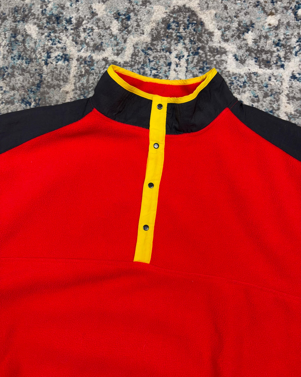 Vintage 90s Marlboro Adventure Team Fleece Pullover 1/2 Button Sweatshirt Size XL