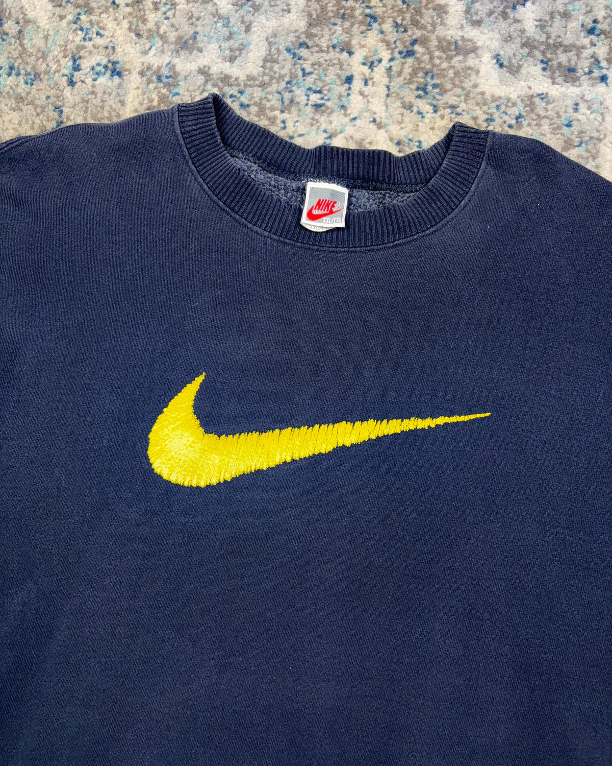 Vintage 90s Nike Big Swoosh Graphic Crewneck Sweatshirt Size 2XL