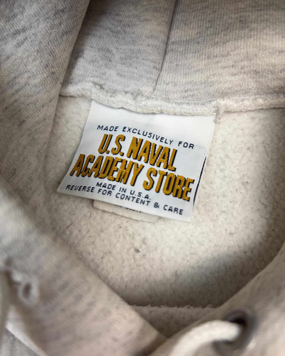 Vintage 90s U.S Navy Spellout Crest Graphic Pullover Hooded Sweatshirt Size Large