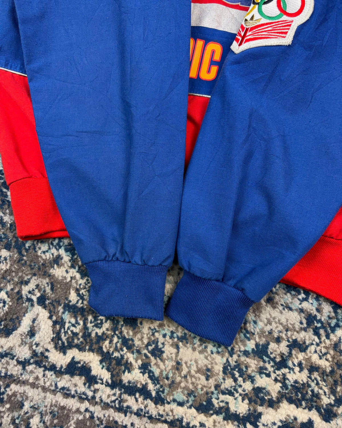Vintage 80s Adidas Stockholm Olympic Games Union Jack Crewneck Sweatshirt Size Small
