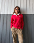 Vintage 80s/90s Marlboro Embroidered Logo Collared 1/4 Button Long Sleeve T-Shirt Size Small