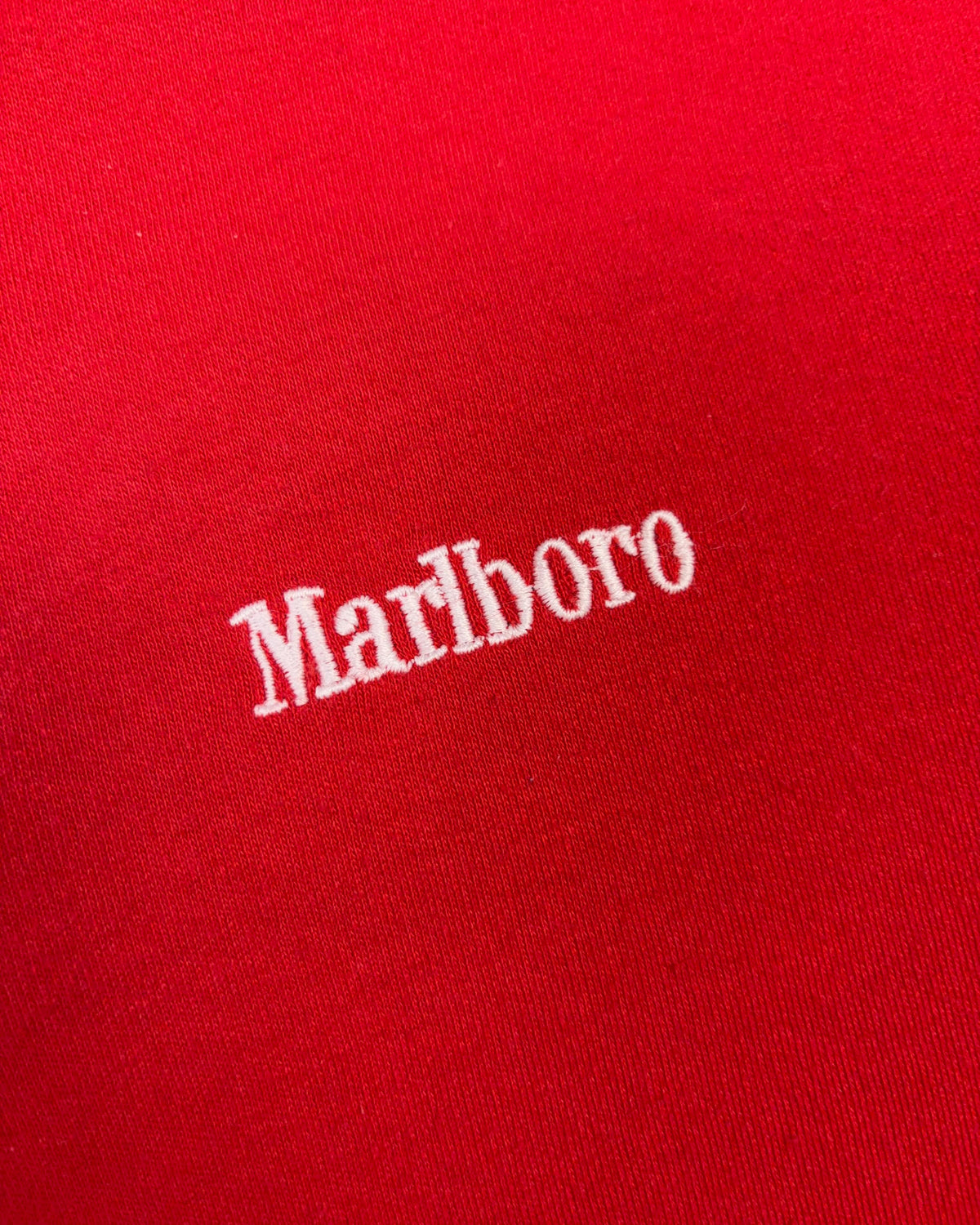 Vintage 80s/90s Marlboro Embroidered Logo Collared 1/4 Button Long Sleeve T-Shirt Size Small
