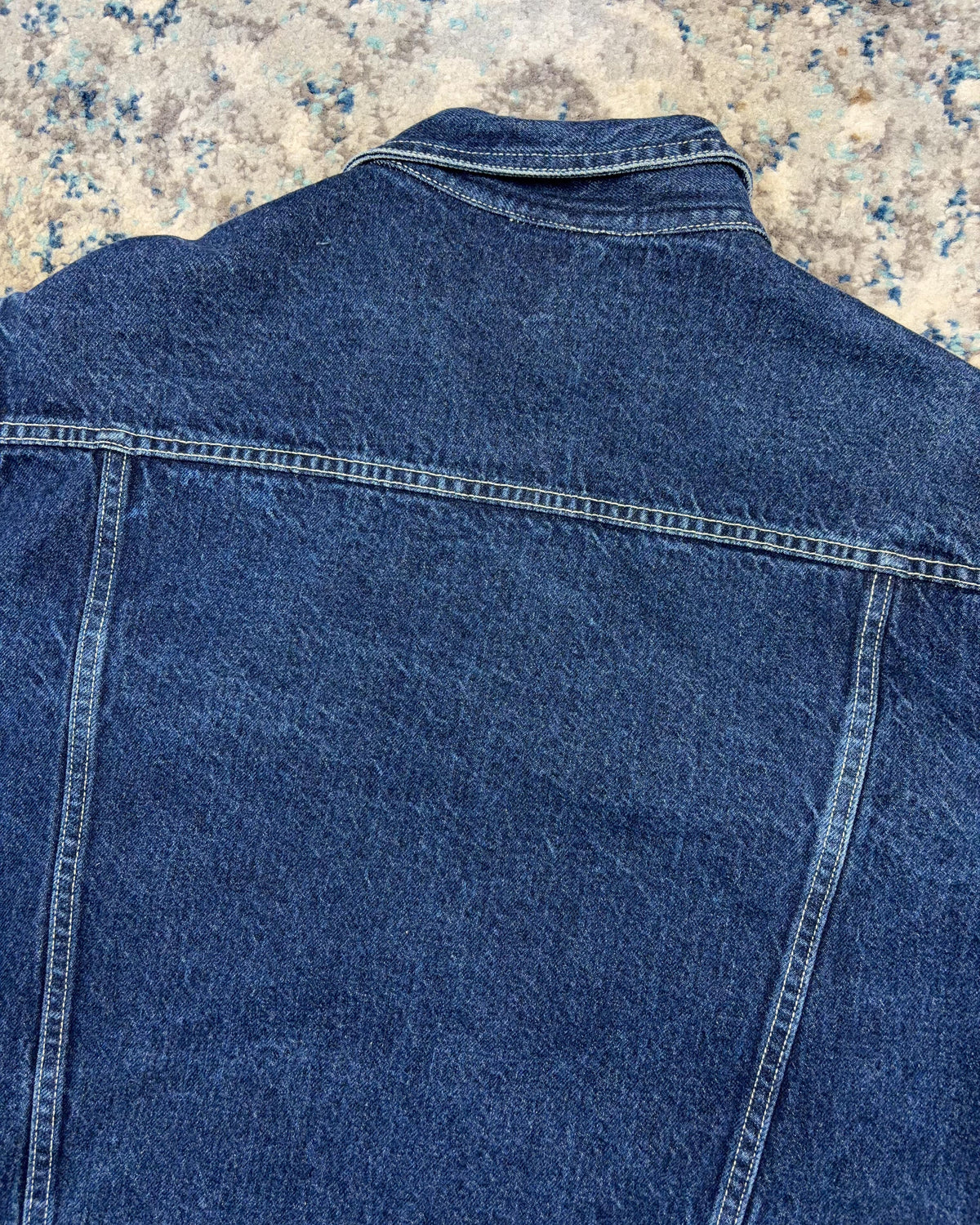Vintage Y2K Pure Playaz Embroidered Spellout Dark Wash Denim Trucker Jacket Size Large