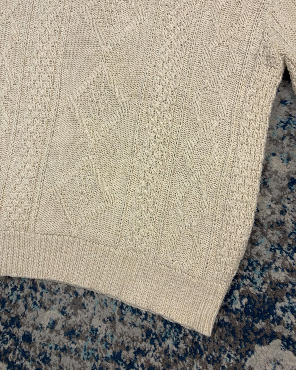 Vintage 80s/90s Fall River Knitting Mills Textured Pattern Pullover Knit Sweater Size Large