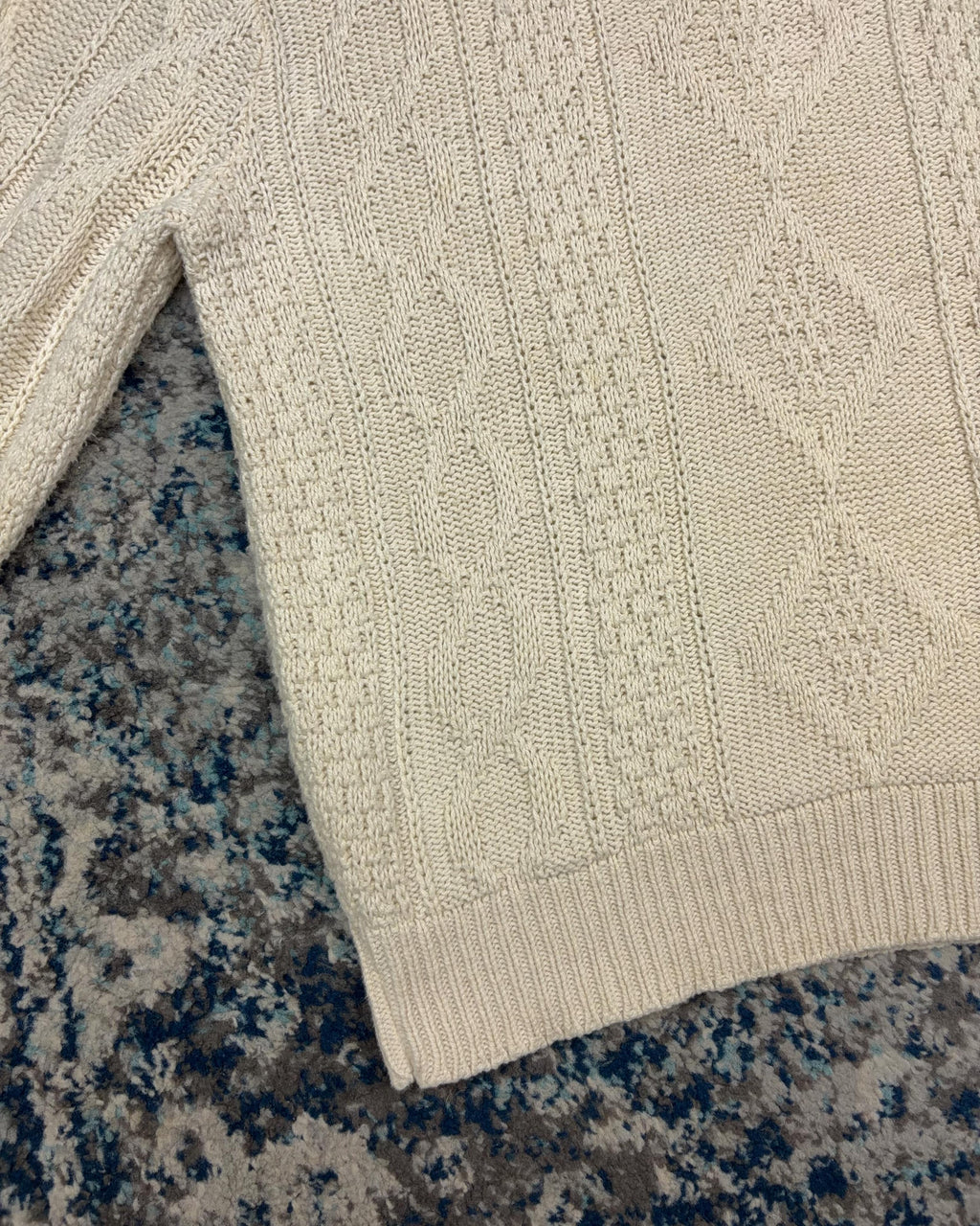 Vintage 80s/90s Fall River Knitting Mills Textured Pattern Pullover Knit Sweater Size Large