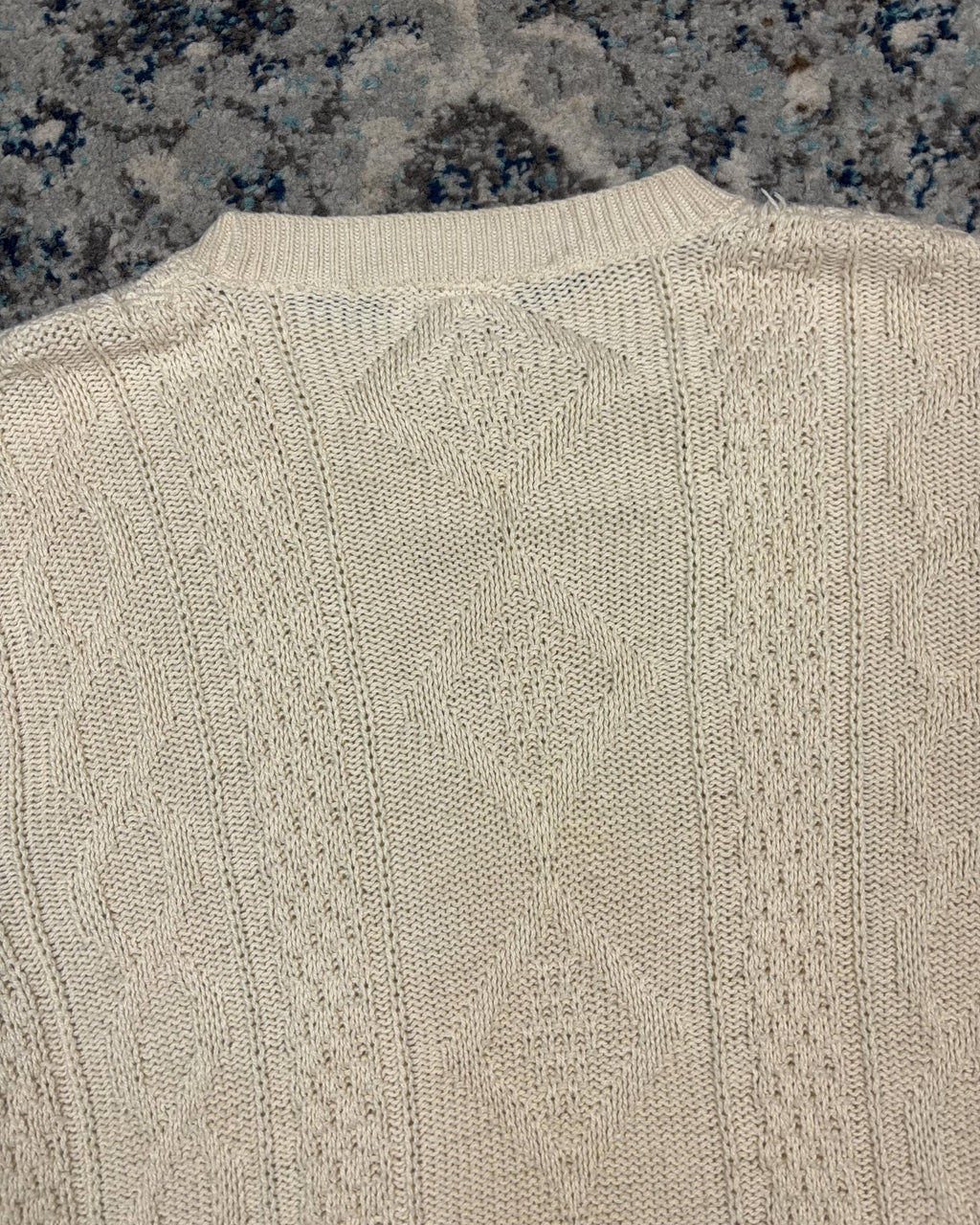 Vintage 80s/90s Fall River Knitting Mills Textured Pattern Pullover Knit Sweater Size Large