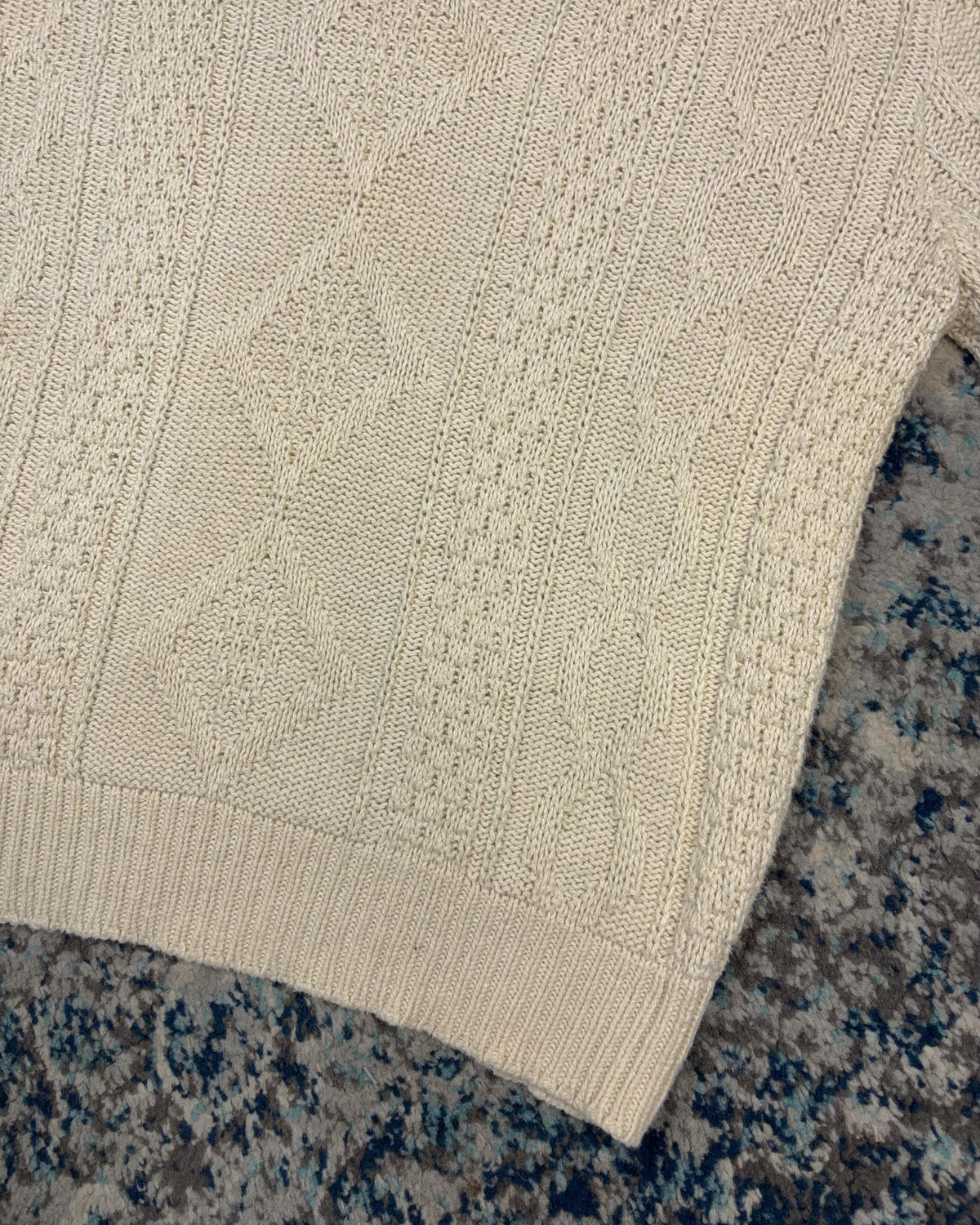 Vintage 80s/90s Fall River Knitting Mills Textured Pattern Pullover Knit Sweater Size Large
