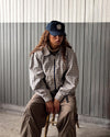 Vintage 80s Reversible Harrington Style Full Zip Jacket Size Large