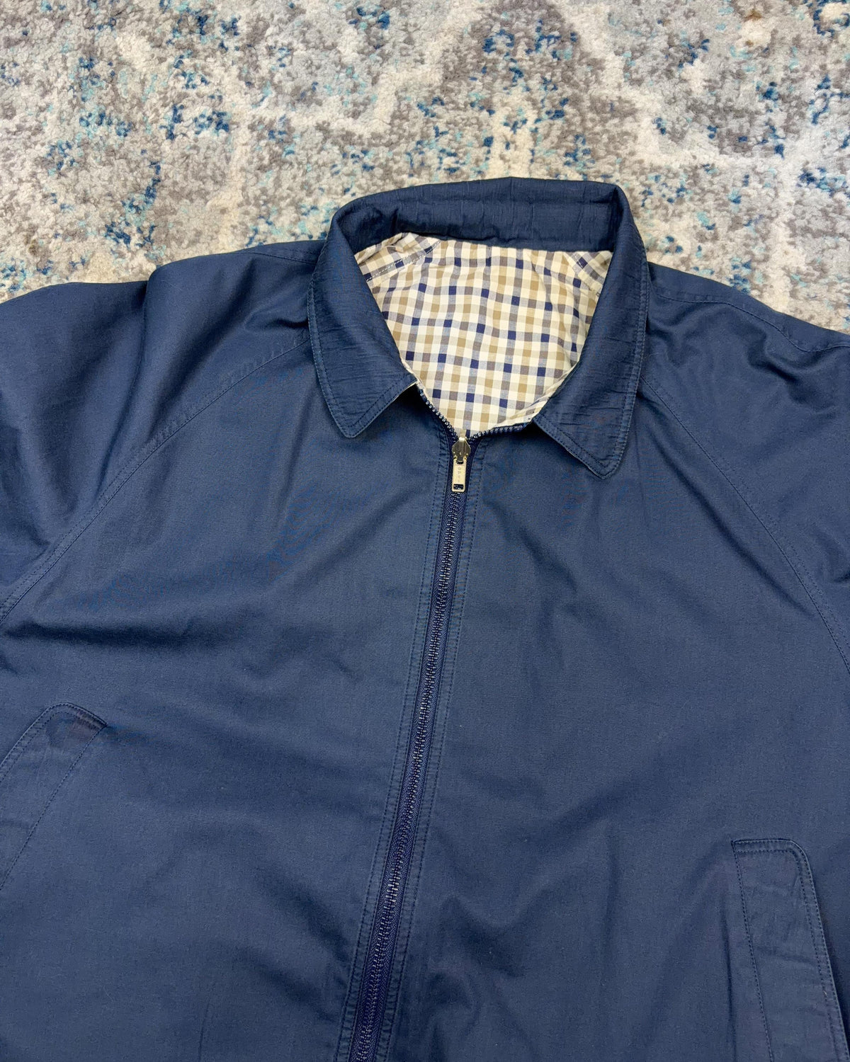 Vintage 80s Reversible Harrington Style Full Zip Jacket Size Large