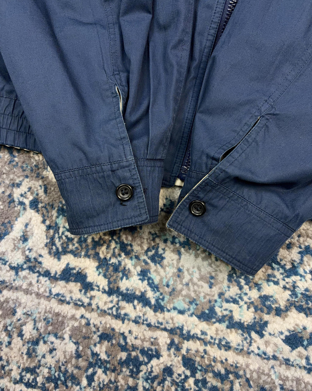 Vintage 80s Reversible Harrington Style Full Zip Jacket Size Large