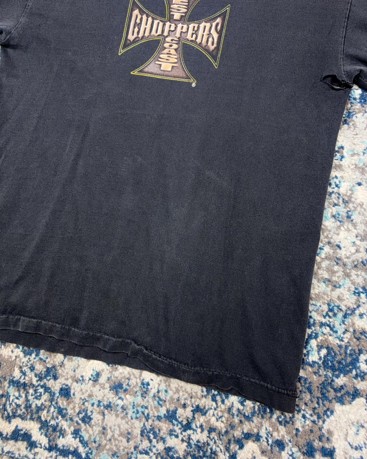 Vintage Y2K West Coast Choppers Long Beach Logo Graphic Long Sleeve T-Shirt Size Medium