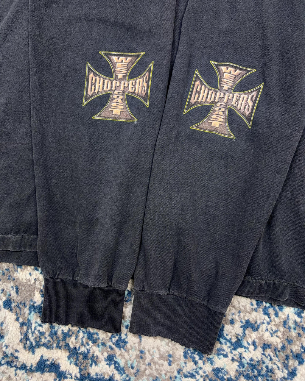 Vintage Y2K West Coast Choppers Long Beach Logo Graphic Long Sleeve T-Shirt Size Medium