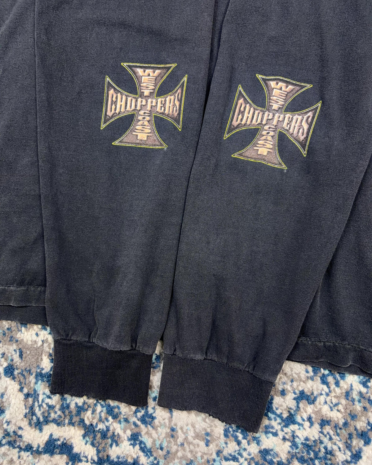 Vintage Y2K West Coast Choppers Long Beach Logo Graphic Long Sleeve T-Shirt Size Medium
