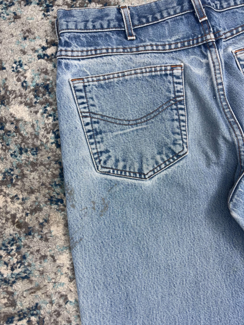 Vintage Carhartt FR Canvas Workwear Medium Wash Denim Pants Size 33