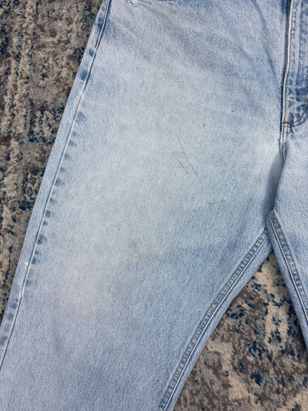 Vintage Carhartt Tapered Fit Light Wash Denim Workwear Pants Size 40