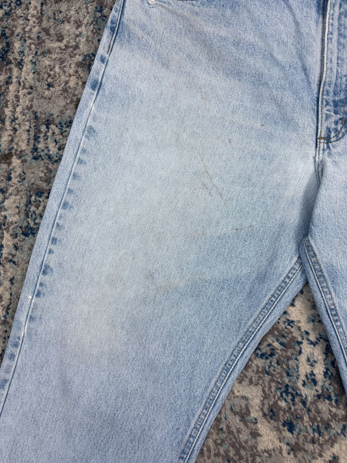 Vintage Carhartt Tapered Fit Light Wash Denim Workwear Pants Size 40