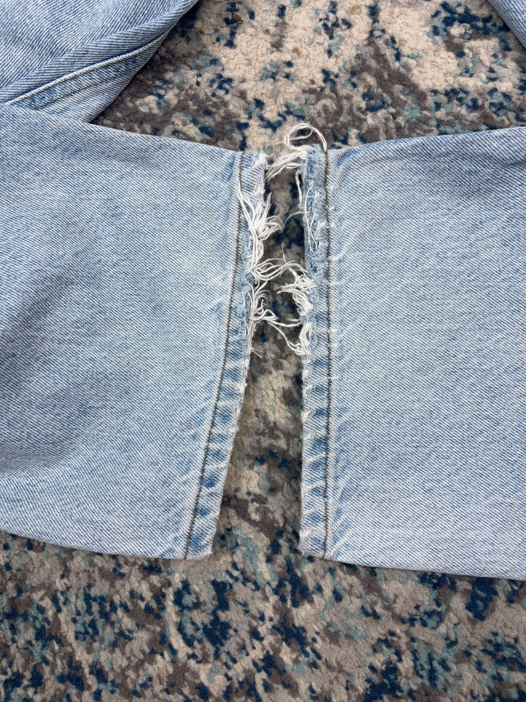 Vintage Carhartt Tapered Fit Light Wash Denim Workwear Pants Size 40