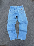 Vintage Carhartt Relaxed Fit Medium Wash Denim Workwear Pants Size 33