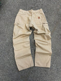 Vintage Carhartt Relaxed Fit Canvas Workwear Lightweight Carpenter Pants Size 31
