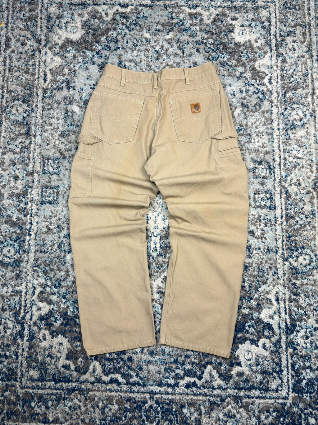 Vintage Carhartt Relaxed Fit Canvas Workwear Lightweight Carpenter Pants Size 31