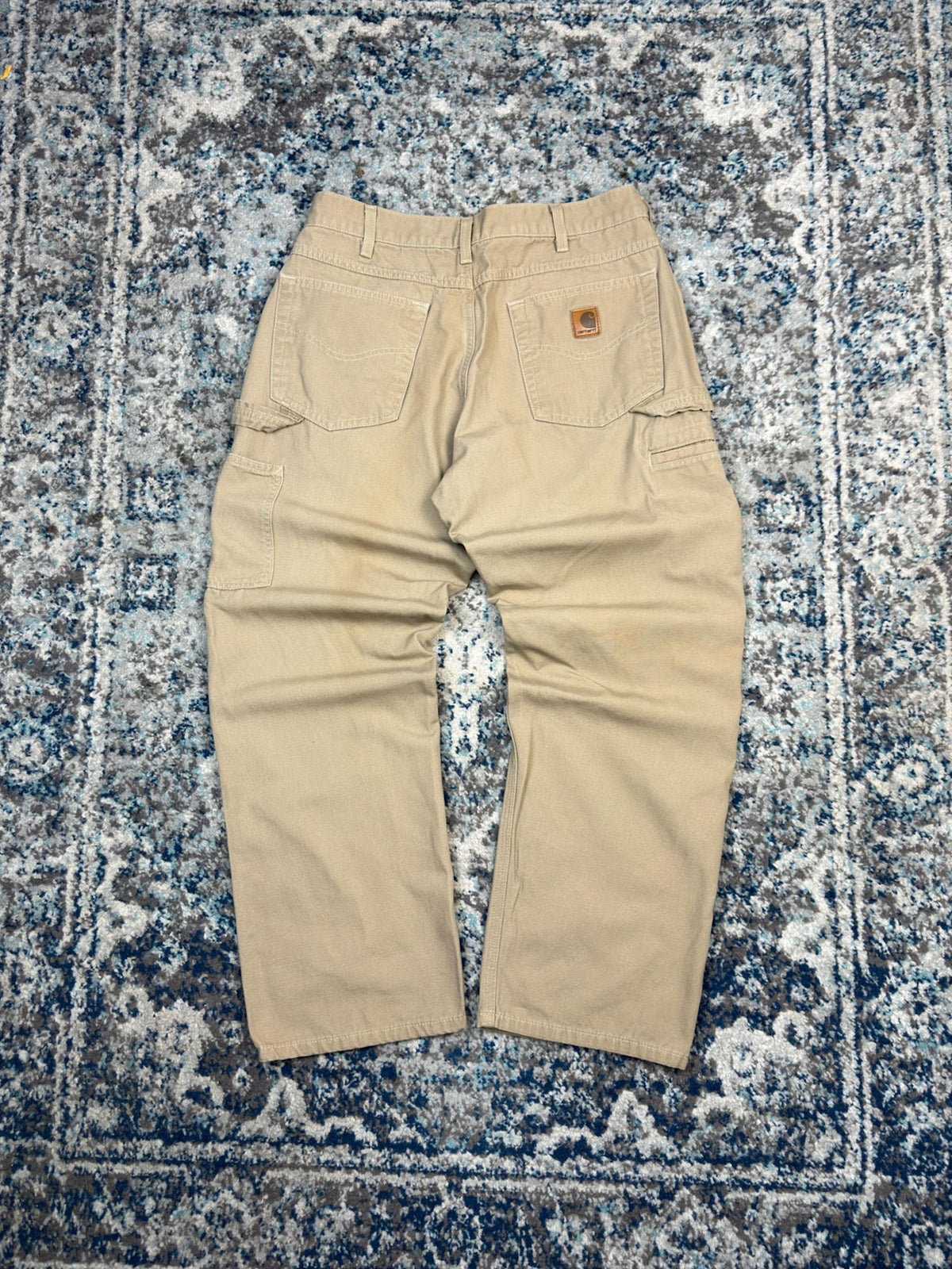 Vintage Carhartt Relaxed Fit Canvas Workwear Lightweight Carpenter Pants Size 31