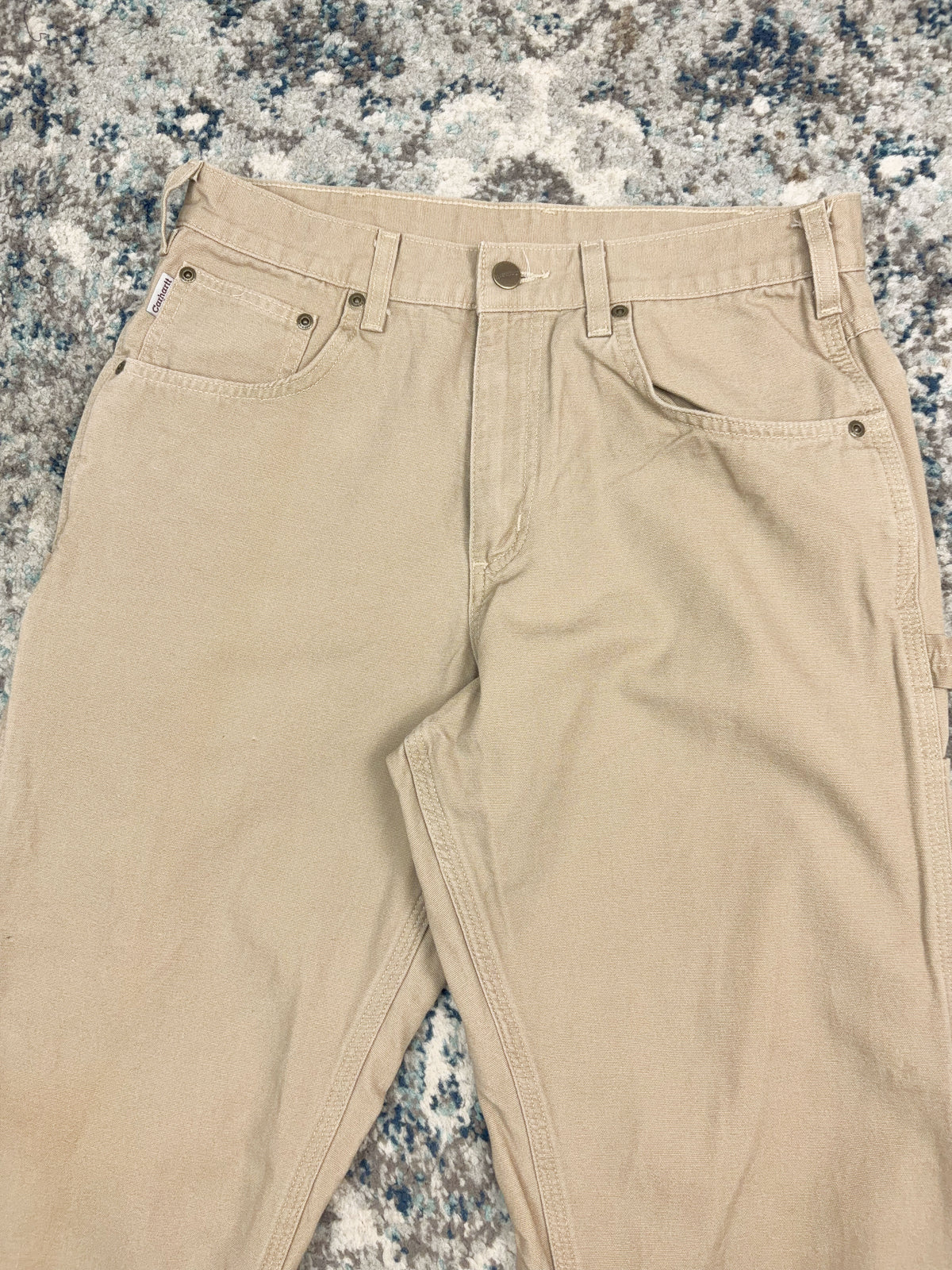 Vintage Carhartt Relaxed Fit Canvas Workwear Lightweight Carpenter Pants Size 31