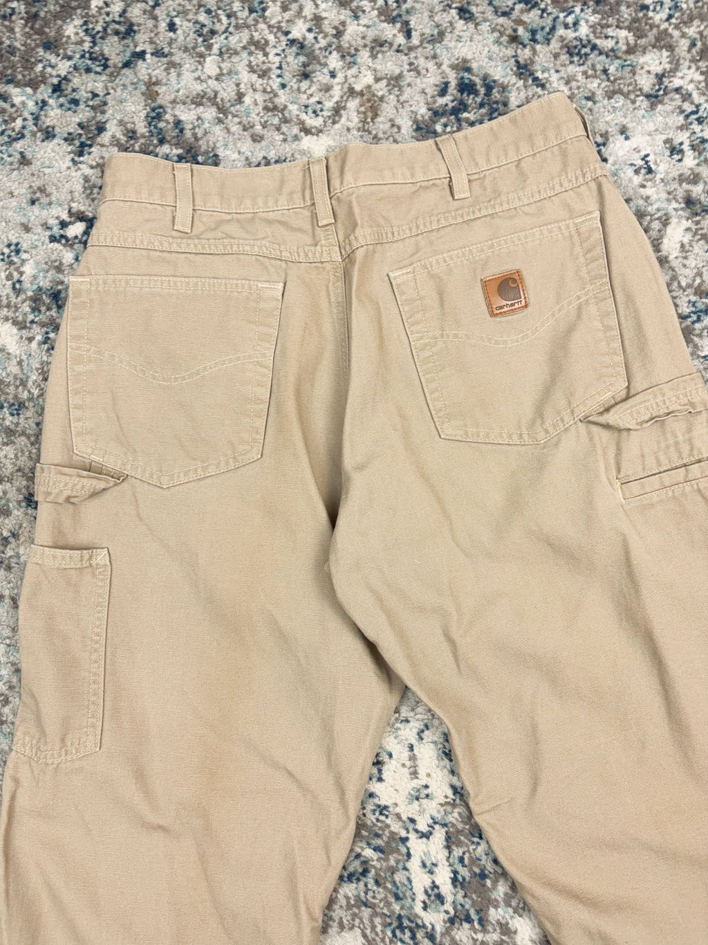 Vintage Carhartt Relaxed Fit Canvas Workwear Lightweight Carpenter Pants Size 31