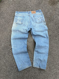 Vintage 90s Levis 505 Orange Tab Regular Fit Light Wash Denim Pants Size 40
