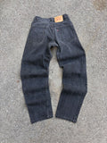 Vintage Levis 550 Red Tab Relaxed Fit Black Wash Denim Pants Size 30