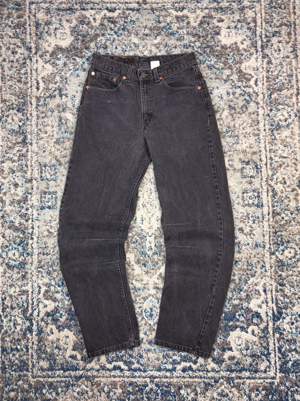 Vintage Levis 550 Red Tab Relaxed Fit Black Wash Denim Pants Size 30