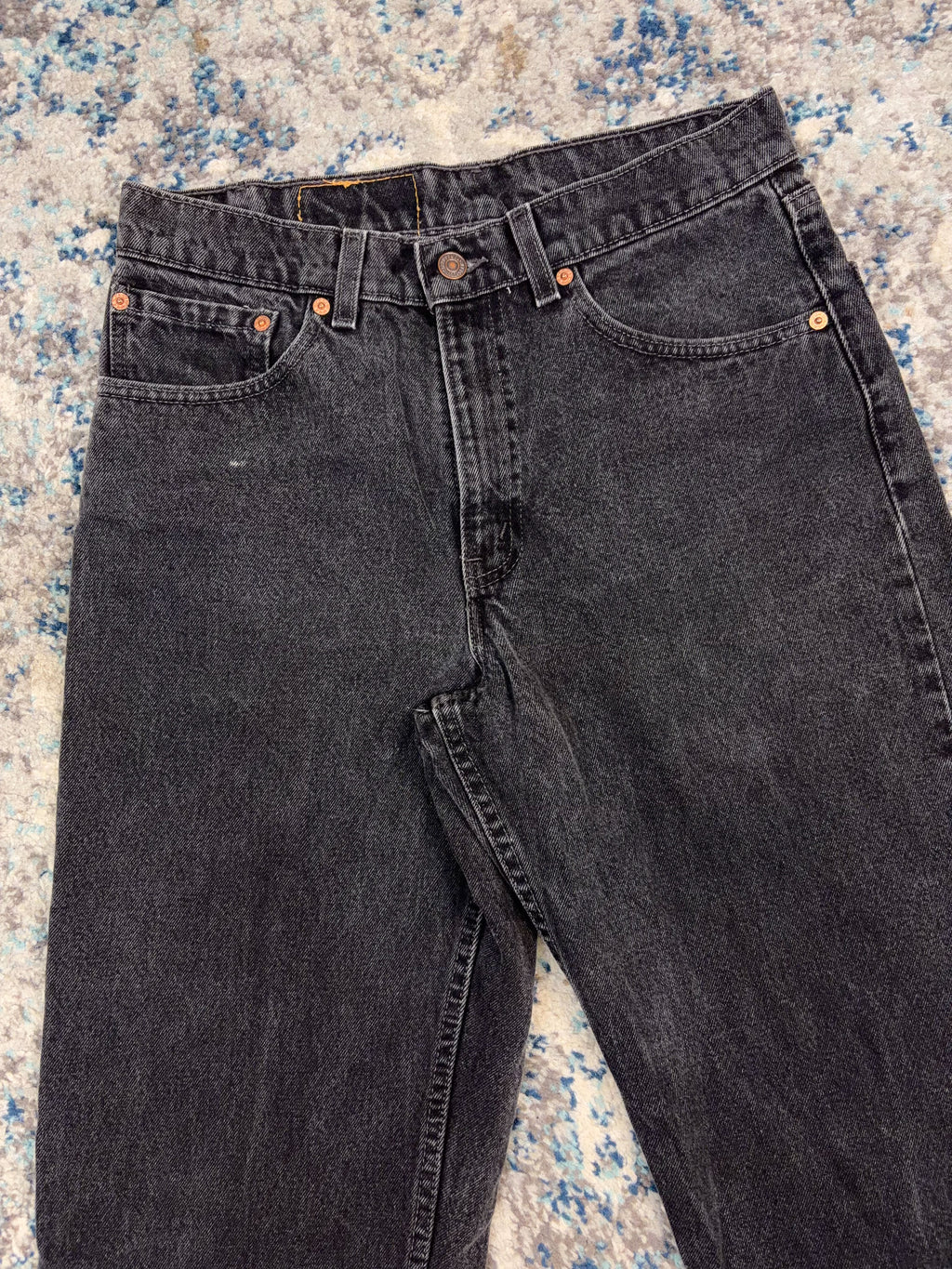 Vintage Levis 550 Red Tab Relaxed Fit Black Wash Denim Pants Size 30
